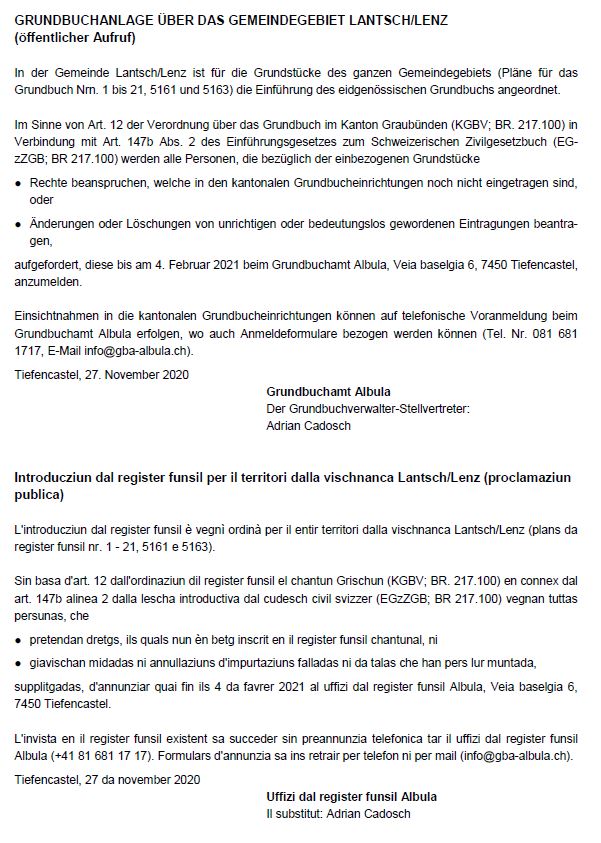 Oeffentlicher Aufruf Grundbuchanlage 07122020